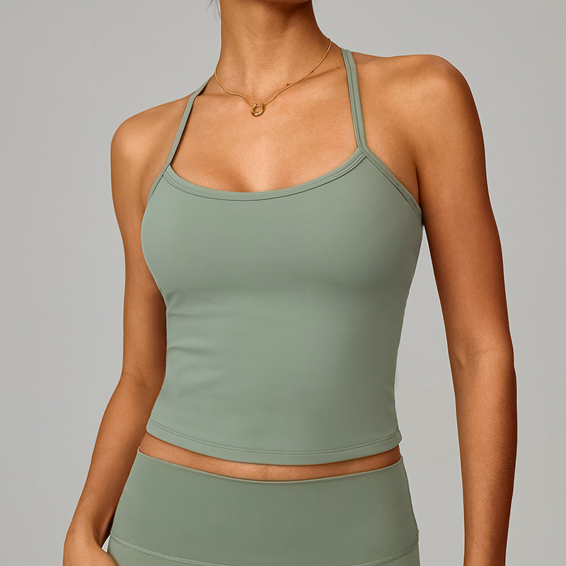 Beautiful back yoga vest quick drying fitness top eprolo