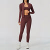 Fitness Set Sport Jacket Slim Fit Fashion Quick-Dry Outdoor Yoga Wear 3-Piece Set eprolo