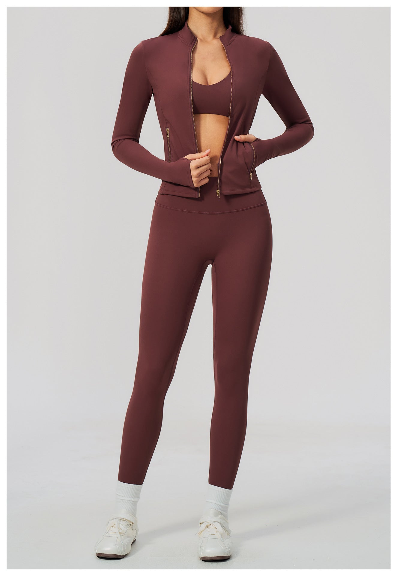 3-Piece Zip Jacket Activewear Set