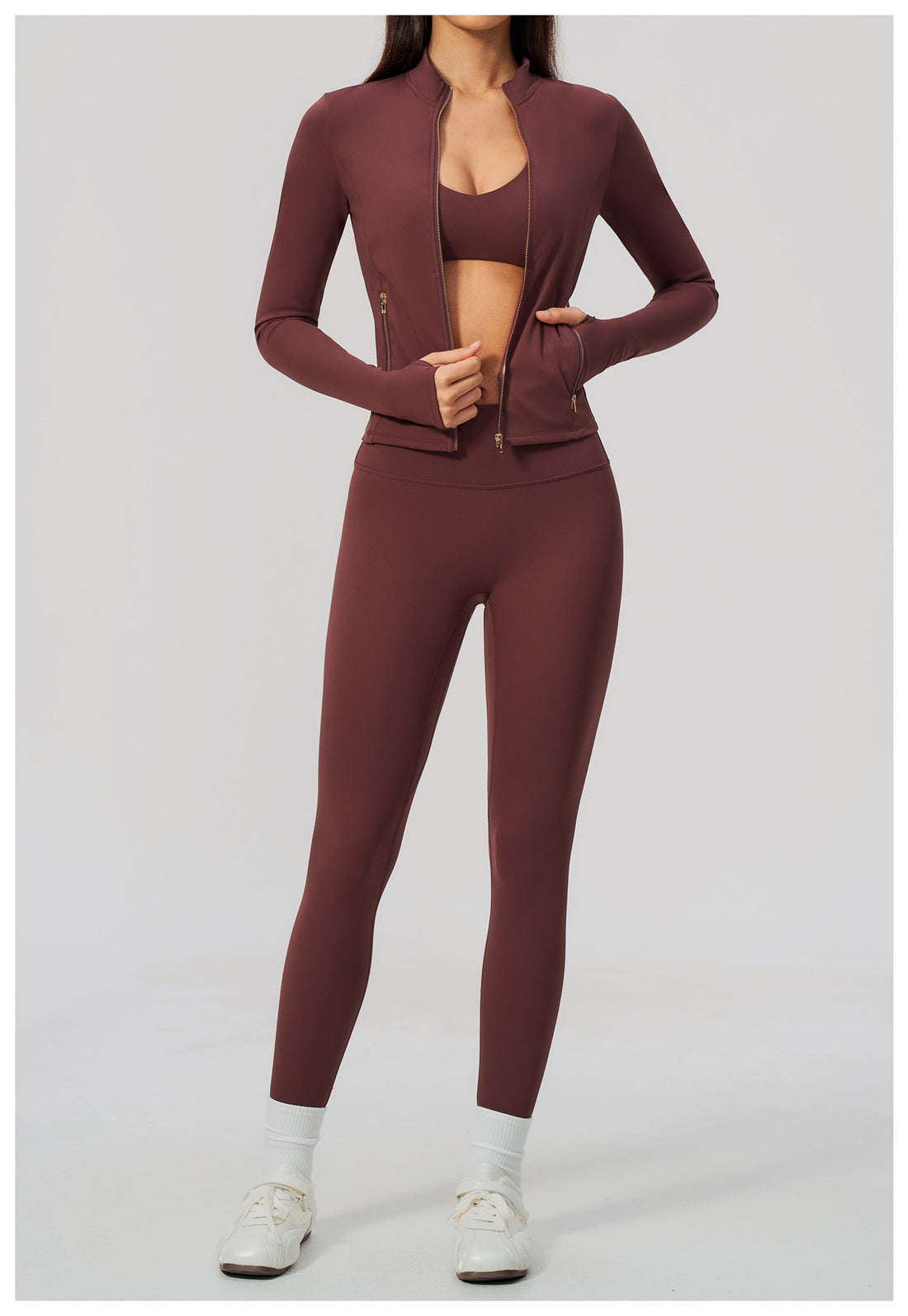 3-Piece Zip Jacket Activewear Set