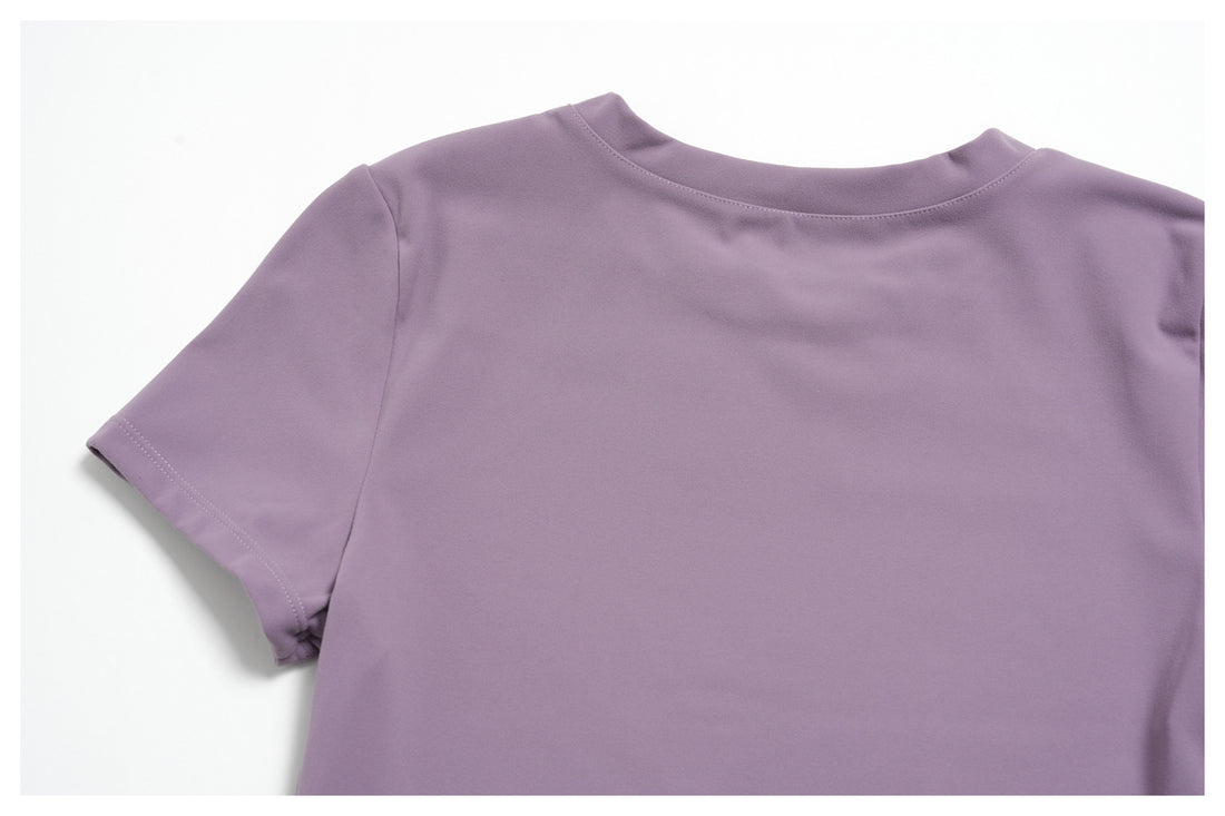 Crew Neck Crop Top & Flare Pants Set
