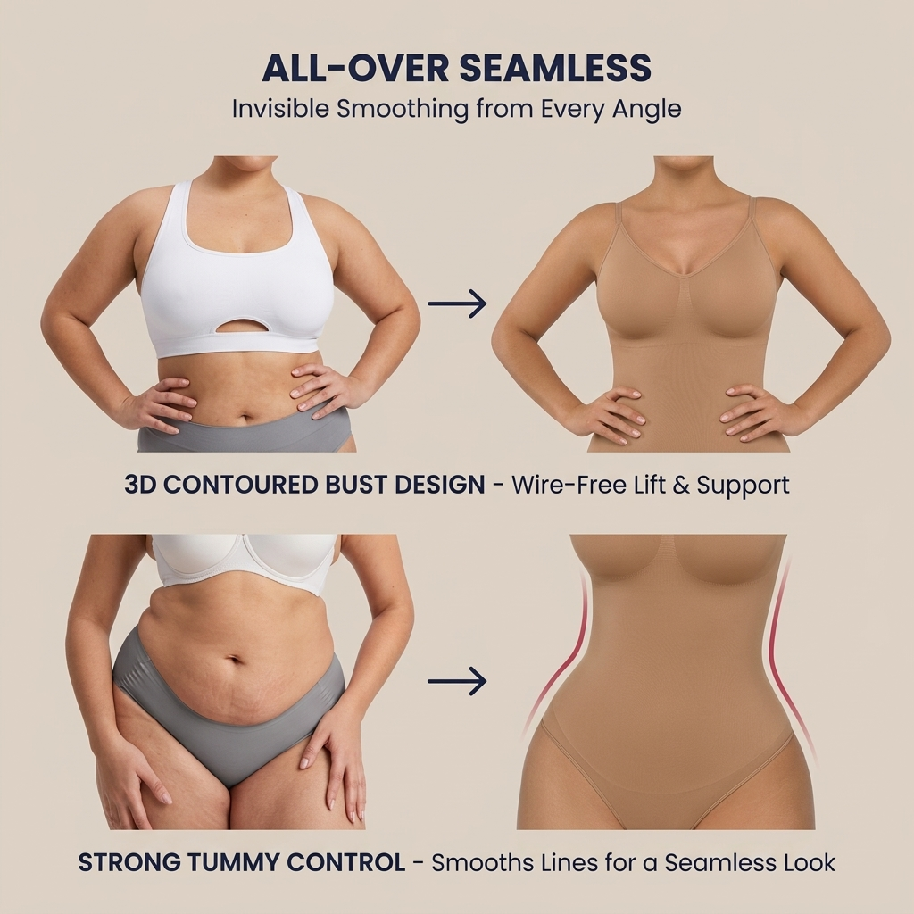 Tummy Control Seamless Bodysuit TheJellyBra