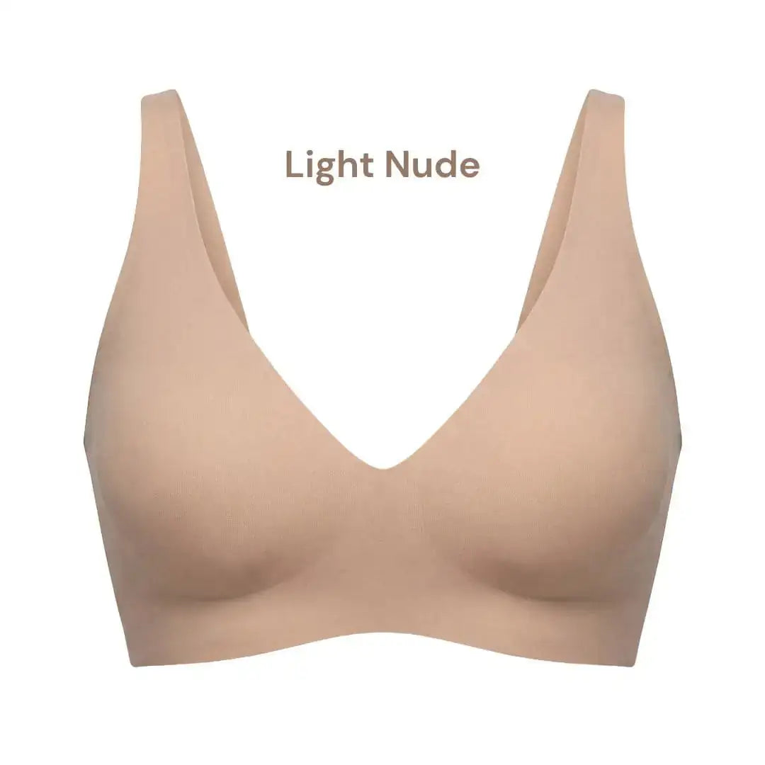 The Jelly Bra light nude deep V seamless gel lift bra – comfortable wire free bra for older women