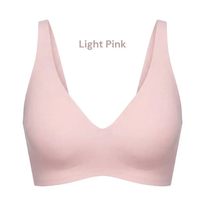 The Jelly Bra light pink deep V seamless gel lift bra – comfortable wire free bra for older women